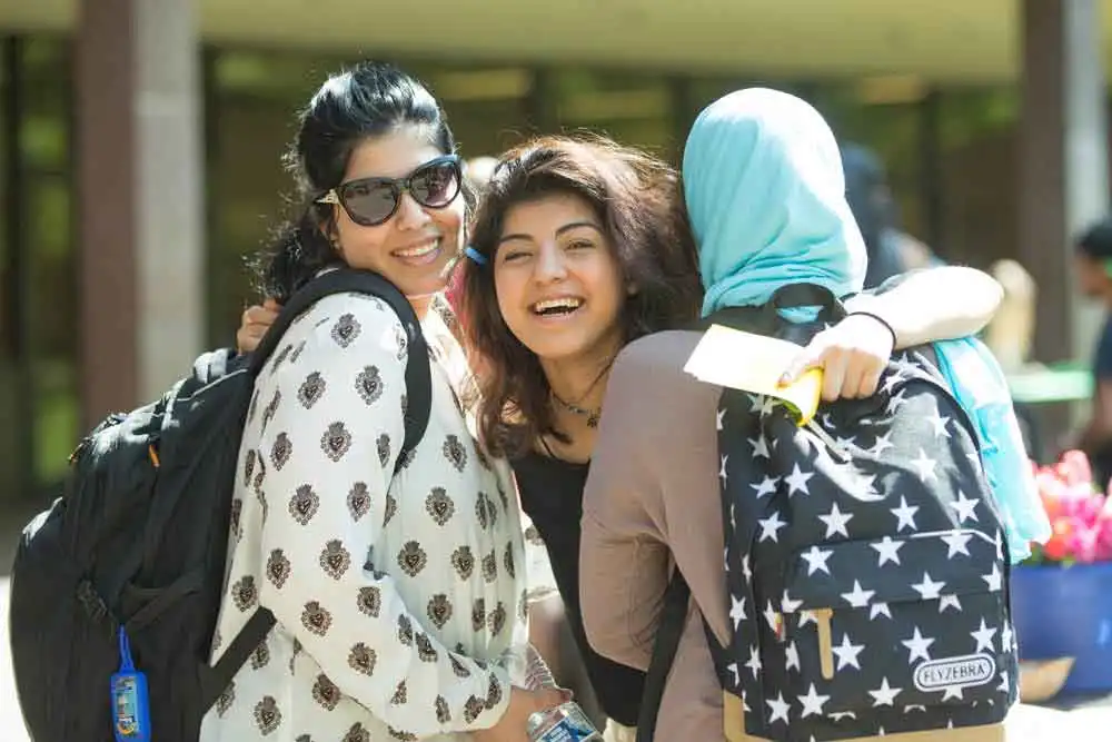 Some of our students in a group hug